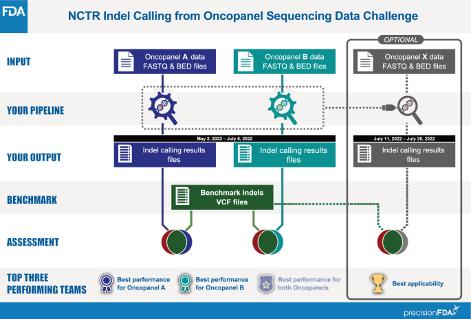 Towards accurate indel calling for oncopanel sequencing through an international pipeline competition at precisionFDA