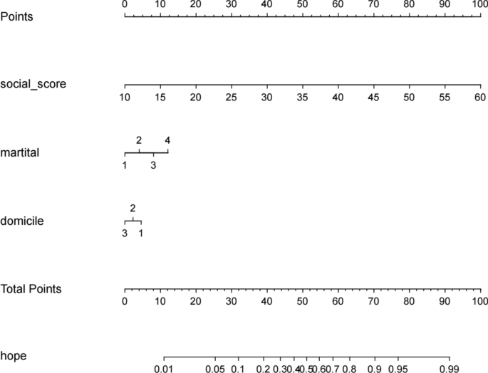 Construction of a novel predictive model for hope level in patients with primary liver cancer from a positive psychology perspective
