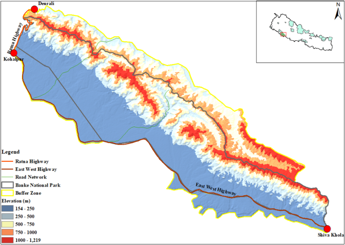 Spatiotemporal patterns and environmental determinants of wildlife-vehicle collisions in Banke National Park, Nepal