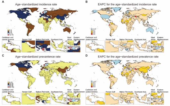 The global, regional, and national brain and CNS cancers burden and trends from 1990 to 2021