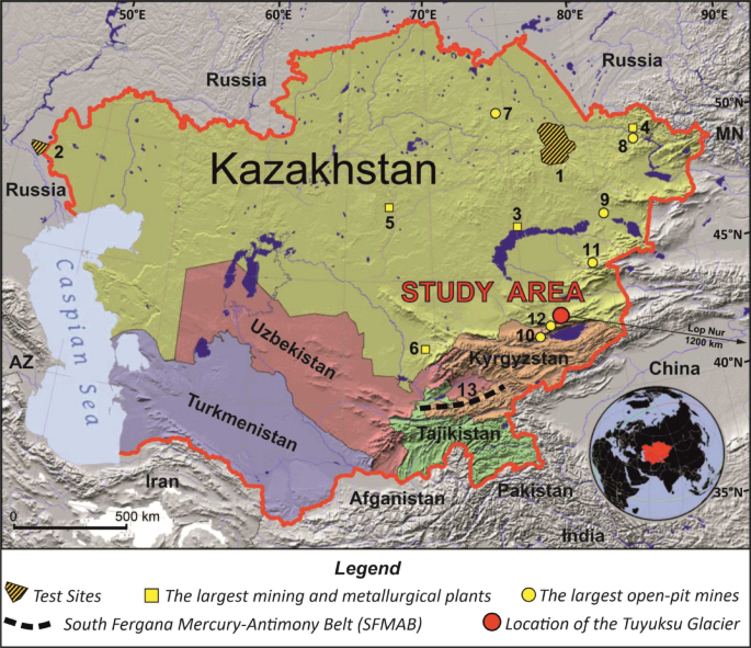Tianshan Mountains Map Tian Shan Mountains On World Map Tian Shan Mountain Range In Asia
