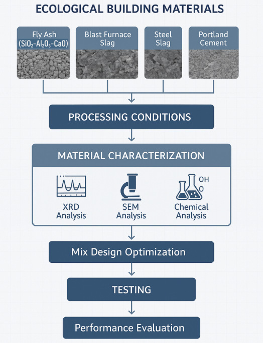 Assessment of macroscopic properties of ecological building materials based on chemical microscopic phase composition and interface interaction mechanisms