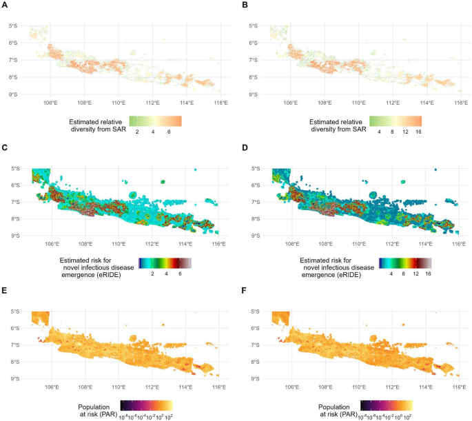 Upscaling effects on infectious disease emergence risk emphasize the need for local planning in primary prevention within biodiversity hotspots