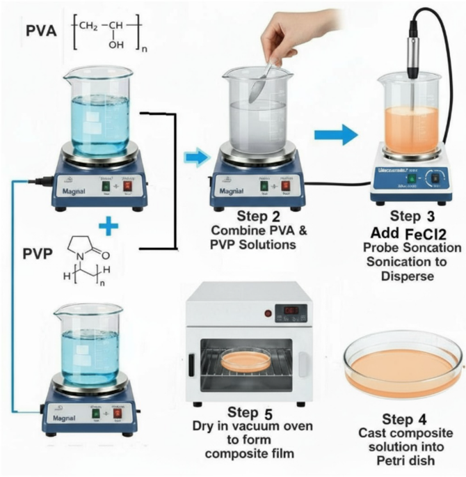 Reinforcing the physical properties of PVA/PVP with ferrous chloride for optoelectronic and antibacterial applications - Scientific Reports