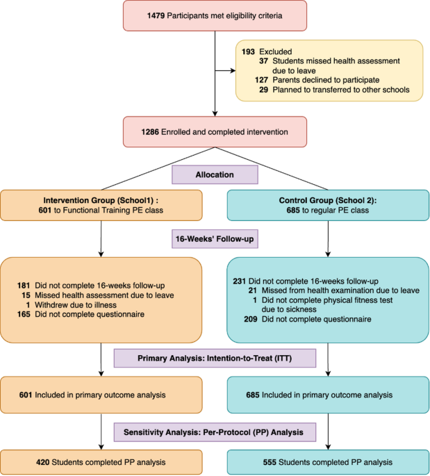 The effect of school-based functional training for physical fitness and postural health among children: a school-based cluster intervention trial