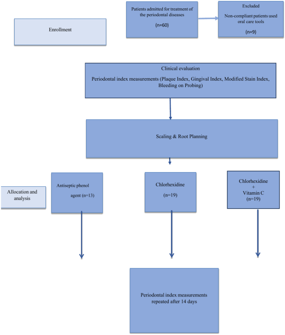 Evaluating the effects of chlorhexidine and vitamin c mouthwash on oral health in non-surgical periodontal therapy: a randomized controlled clinical trial | Scientific Reports Evaluating the effects of chlorhexidine and vitamin c mouthwash on oral health in non-surgical periodontal therapy: a randomized controlled clinical trial | Scientific Reports