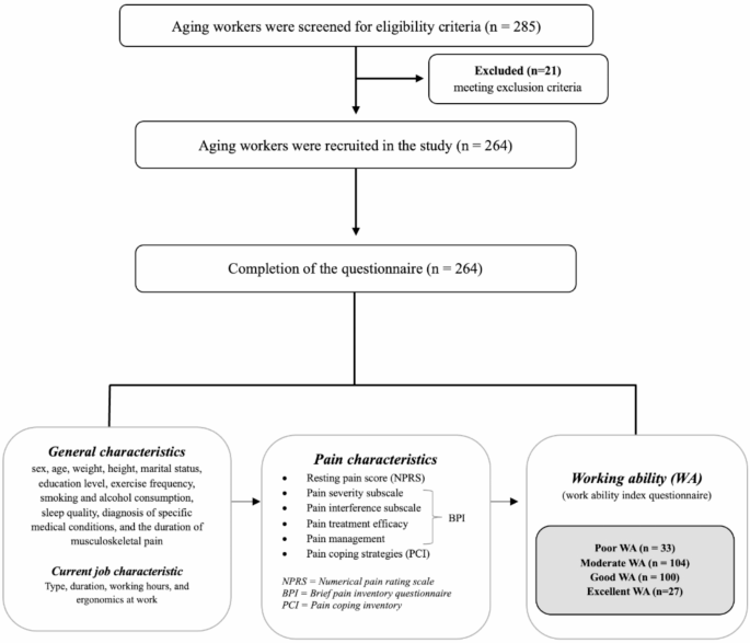 Effects of pain management on work ability in aging workers with chronic musculoskeletal pain: a cross-sectional study Effects of pain management on work ability in aging workers with chronic musculoskeletal pain: a cross-sectional study