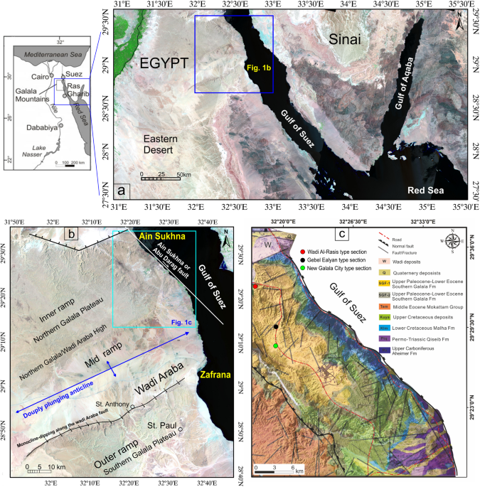 Stratigraphic and structural architecture of the inner ramp carbonates in the Northern Galala Plateau, Egypt: synergizing remote sensing and field data - Scientific Reports