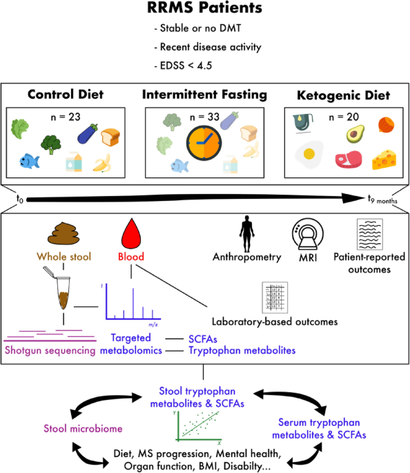 Functional microbiome shifts are associated with neuroinflammatory outcomes under dietary interventions in multiple sclerosis