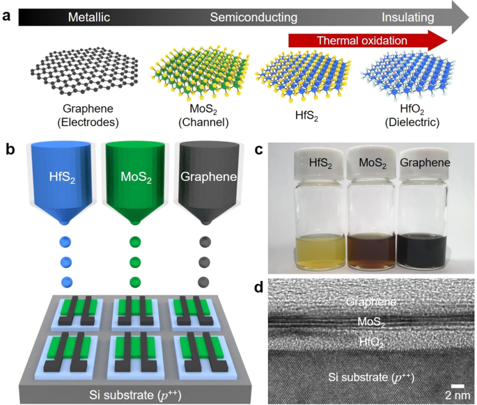 All inkjet-printed electronics based on electrochemically 