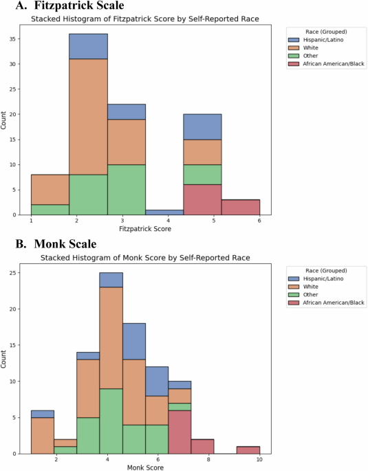 Validity of two subjective skin tone scales and its implications on healthcare model fairness