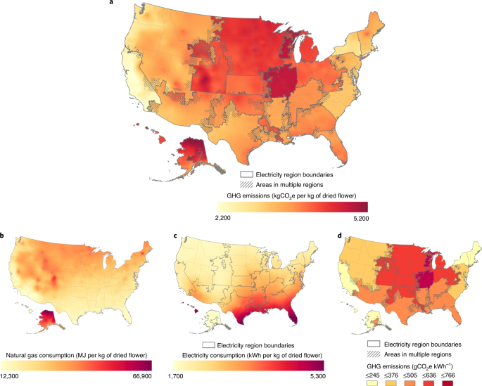 The Greenhouse Gas Emissions Of Indoor Cannabis Production In The United States Nature Sustainability