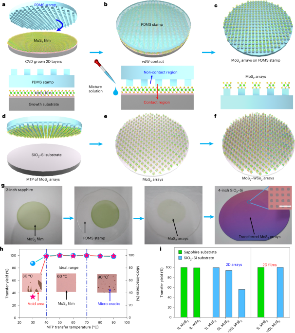 A mass transfer technology for high-density two-dimensional device integration