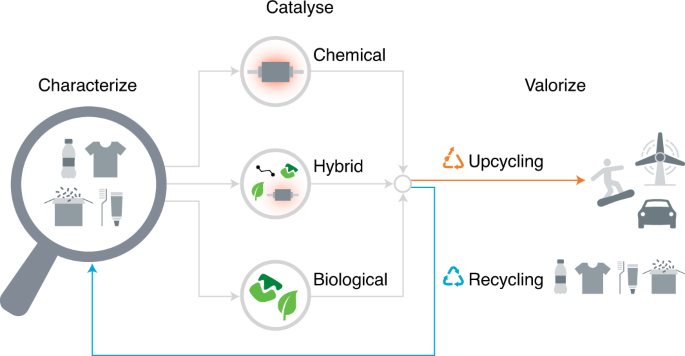 Chemical and biological catalysis for plastics recycling and upcycling |  Nature Catalysis