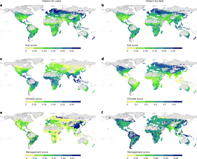 Soil health contributes to variations in crop production and nitrogen use efficiency Soil health contributes to variations in crop production and nitrogen use efficiency