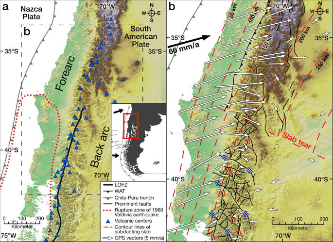 Orogen-scale transpression accounts for GPS velocities and kinematic  partitioning in the Southern Andes | Communications Earth & Environment