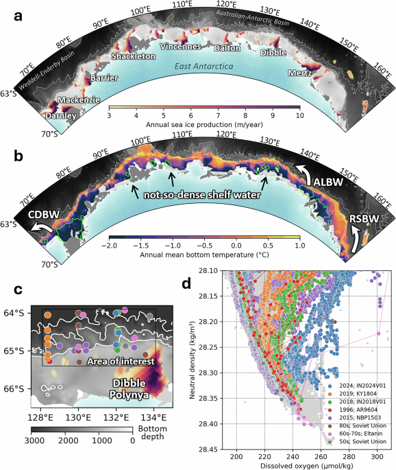Emerging outflow of not-so-dense shelf water from an East Antarctic polynya - Communications Earth & Environment