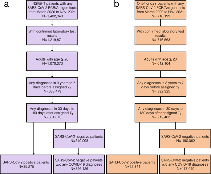Identification of risk factors of long covid and predictive modeling in the recover ehr cohorts