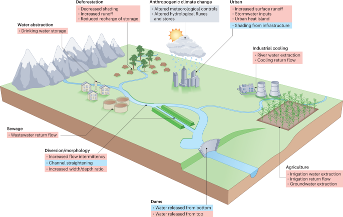 Rethinking river water temperature in a changing, human-dominated world |  Nature Water