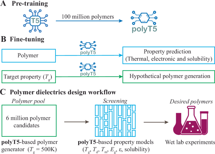 POLYT5: an encoder-decoder foundation chemical language model for generative polymer design - npj Artificial Intelligence