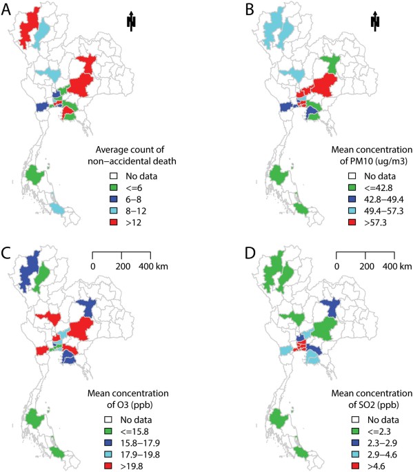 The Association Between Air Pollution And Mortality In Thailand Scientific Reports