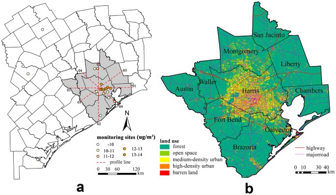 Map of Houston, Texas - GIS Geography