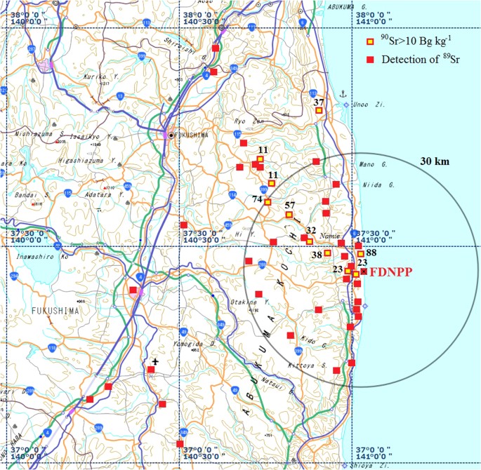 Strontium 90 Activity Concentration In Soil Samples From The Exclusion Zone Of The Fukushima Daiichi Nuclear Power Plant Scientific Reports Strontium 90 Activity Concentration In Soil Samples From The Exclusion Zone Of The Fukushima Daiichi Nuclear Power Plant Scientific Reports