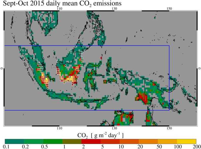 Fire carbon emissions over maritime southeast Asia in 2015 largest since 1997 | Scientific Reports
