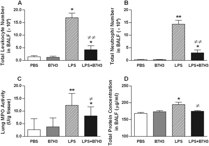 B7h3 ameliorates lps-induced acute lung injury via attenuation of neutrophil migration and infiltration