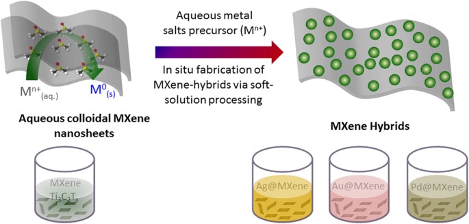 One Step Solution Processing Of Ag Au And Pd Mxene Hybrids For Sers Scientific Reports
