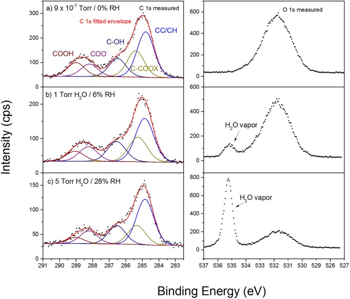 In Situ Characterization Of The Initial Effect Of Water On Molecular Interactions At The Interface Of Organic Inorganic Hybrid Systems Scientific Reports