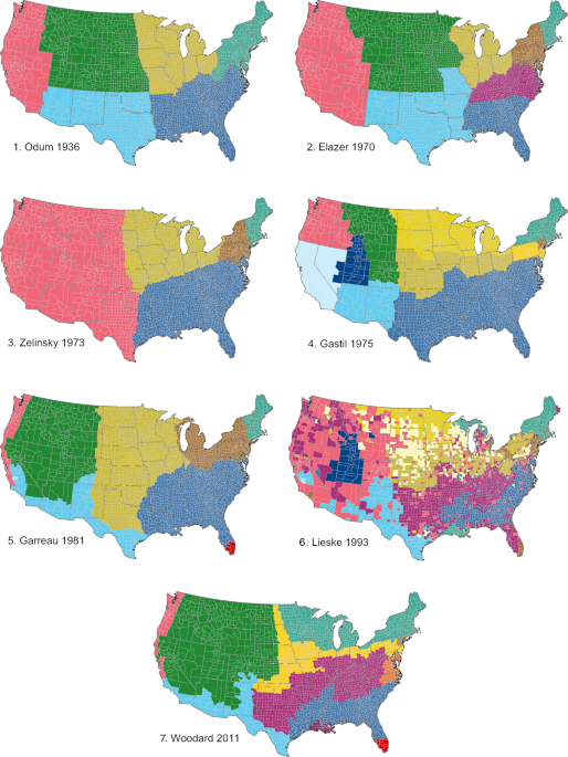 American cultural regions mapped through the lexical analysis of social  media | Humanities and Social Sciences Communications