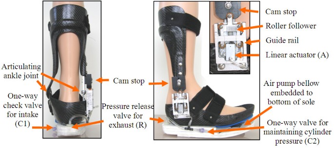 A pneumatic power harvesting ankle-foot orthosis to prevent foot