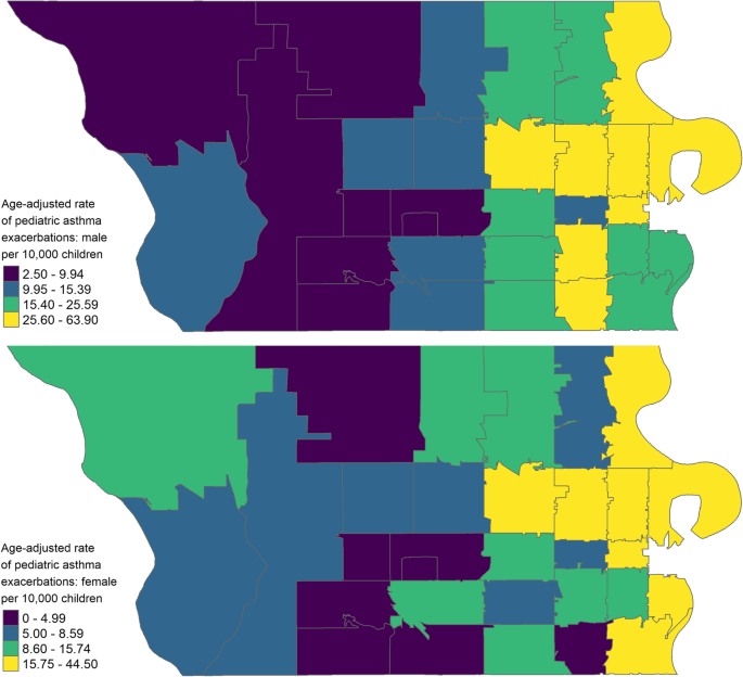 Neighborhood environmental vulnerability and pediatric asthma morbidity in  US metropolitan areas