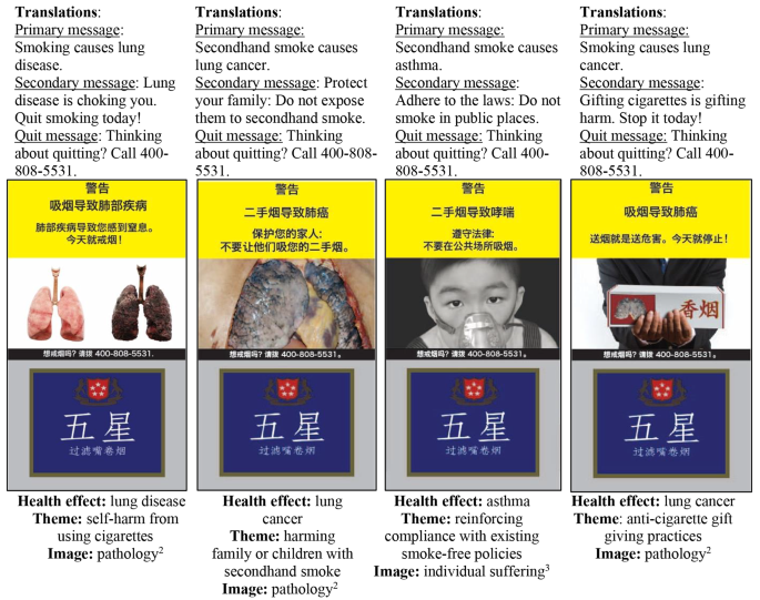 The association between viewing cigarette health warning labels and  intention to quit smoking among Chinese adult smokers: support for  including health outcome content and culturally specific messages