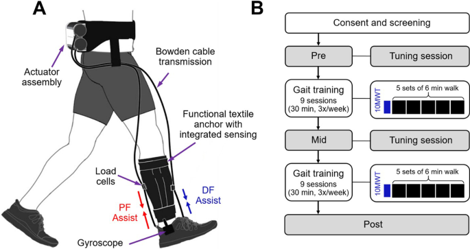 Soft robotic exosuit augmented high intensity gait training on