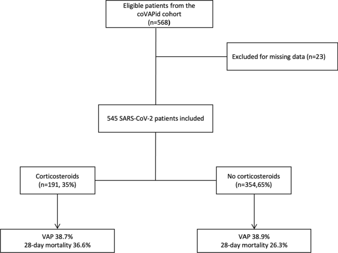 Relationship between corticosteroid use and incidence of ventilator-associated pneumonia in COVID-19 patients: a retrospective multicenter study | Critical Care | Springer Nature Link Relationship between corticosteroid use and incidence of ventilator-associated pneumonia in COVID-19 patients: a retrospective multicenter study | Critical Care | Springer Nature Link