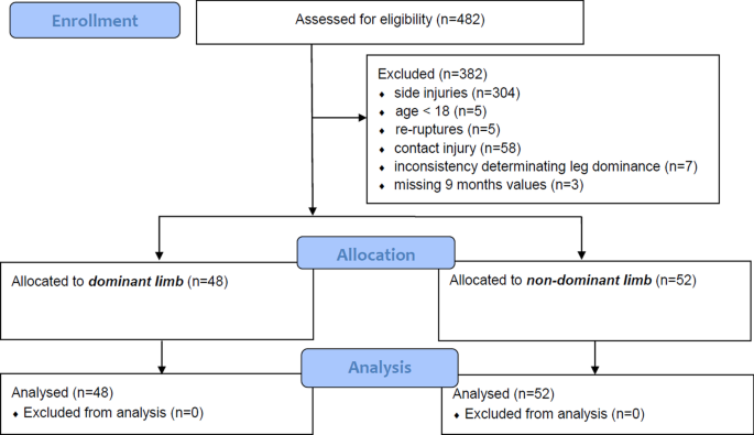 How limb dominance influences limb symmetry in ACL patients: effects on functional performance