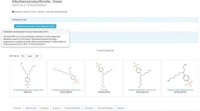 Wikipedia on the CompTox Chemicals Dashboard: Connecting Resources