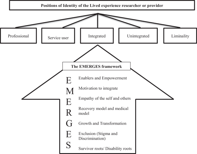 Proposed framework for analysing personal lived experiences related to