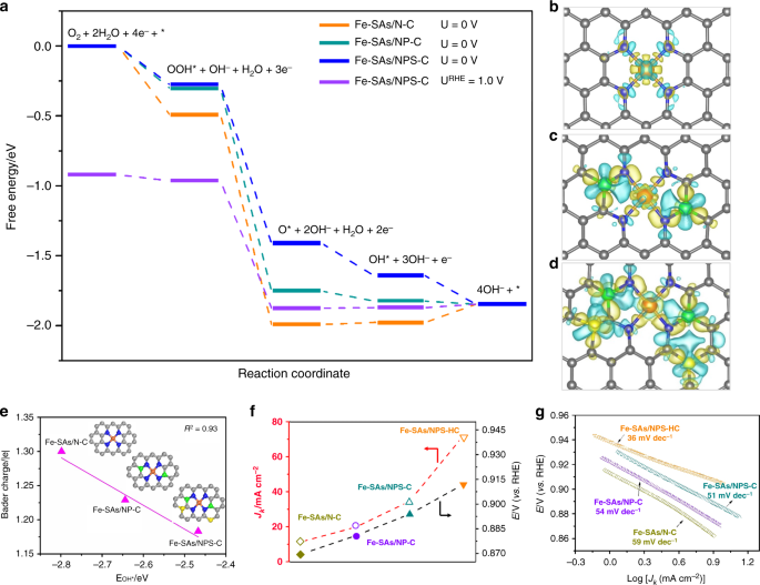 Enhanced oxygen reduction with single-atomic-site iron catalysts for a zinc-air battery and ...