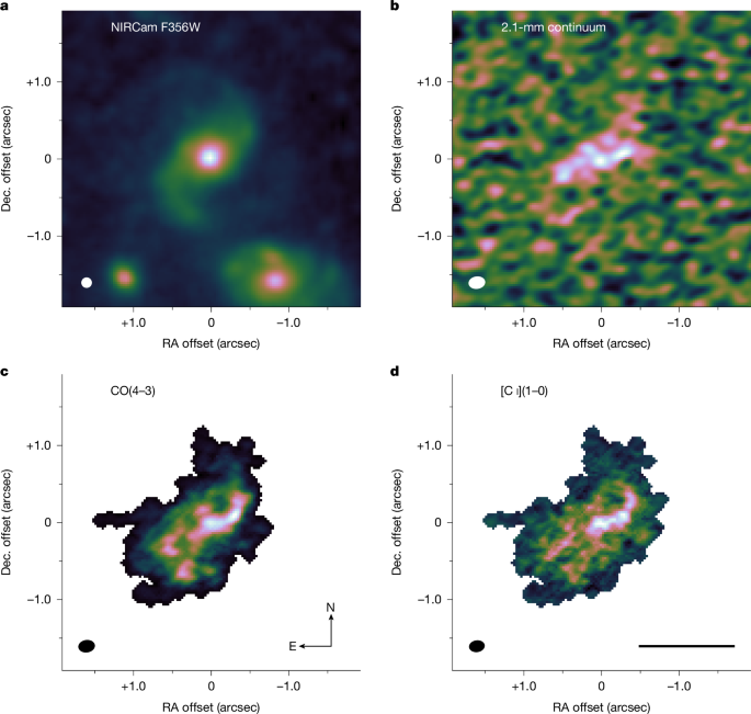 Large gas inflow driven by a matured galactic bar in the early Universe