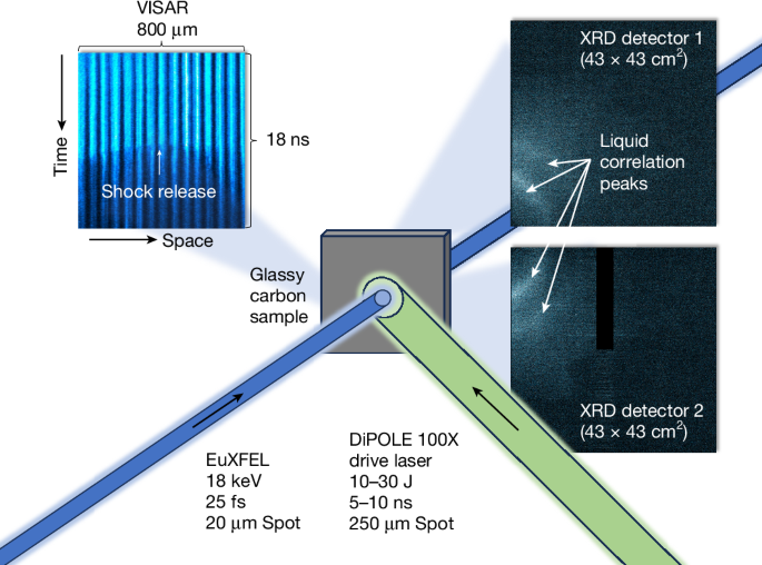 The structure of liquid carbon elucidated by in situ X-ray diffraction