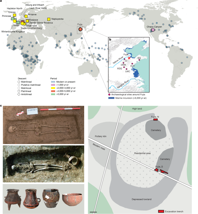 Ancient DNA reveals a two-clanned matrilineal community in Neolithic China