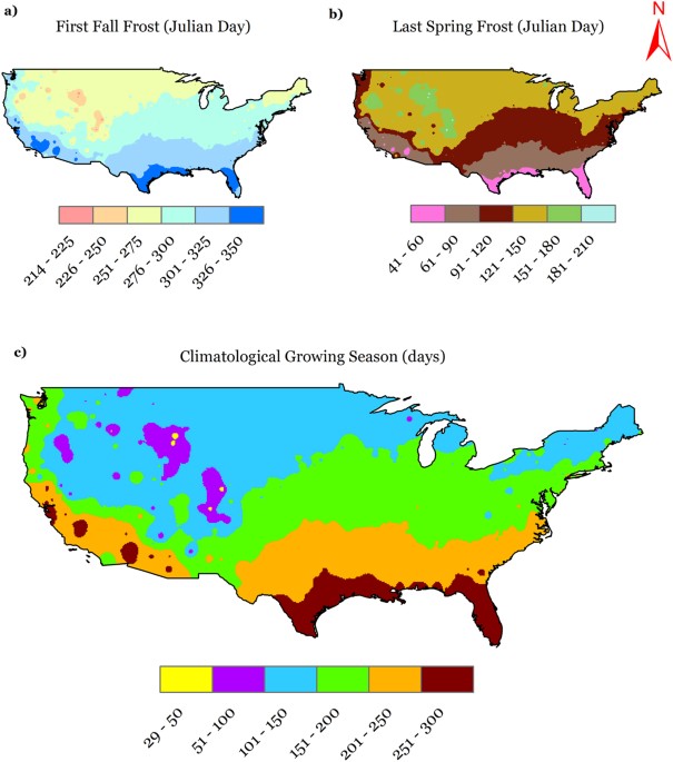 U.S. Agro-Climate In 20 Th Century: Growing Degree Days, First And Last ...