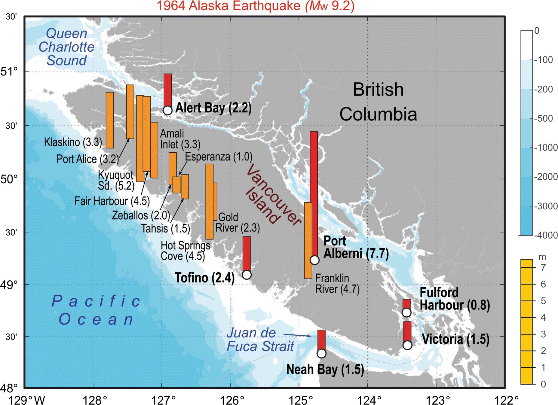 Tsunami updates bc