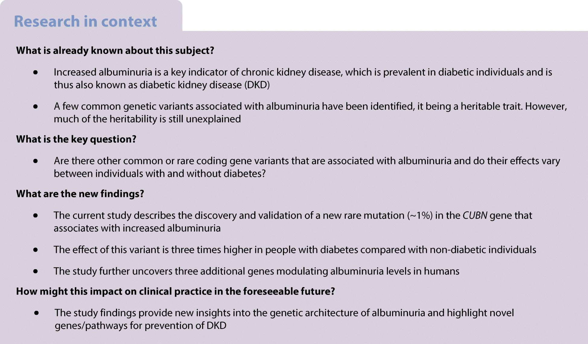 Genetic Discovery Provides New Insight >> A Novel Rare Cubn Variant And Three Additional Genes Identified In Genetic Discovery Provides New Insight >> A Novel Rare Cubn Variant And Three Additional Genes Identified In