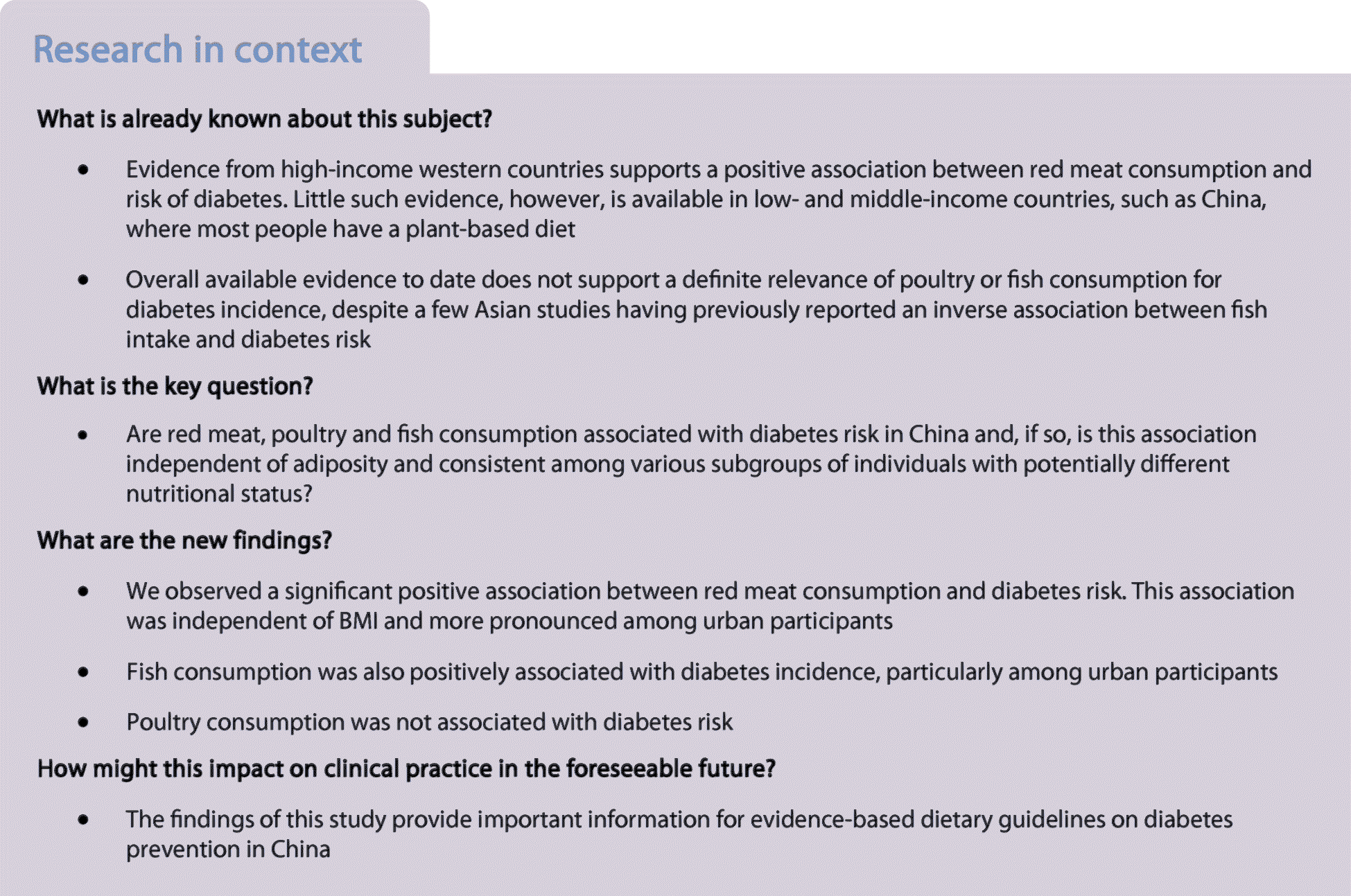 Red Meat Poultry And Fish Consumption And Risk Of Diabetes A 9