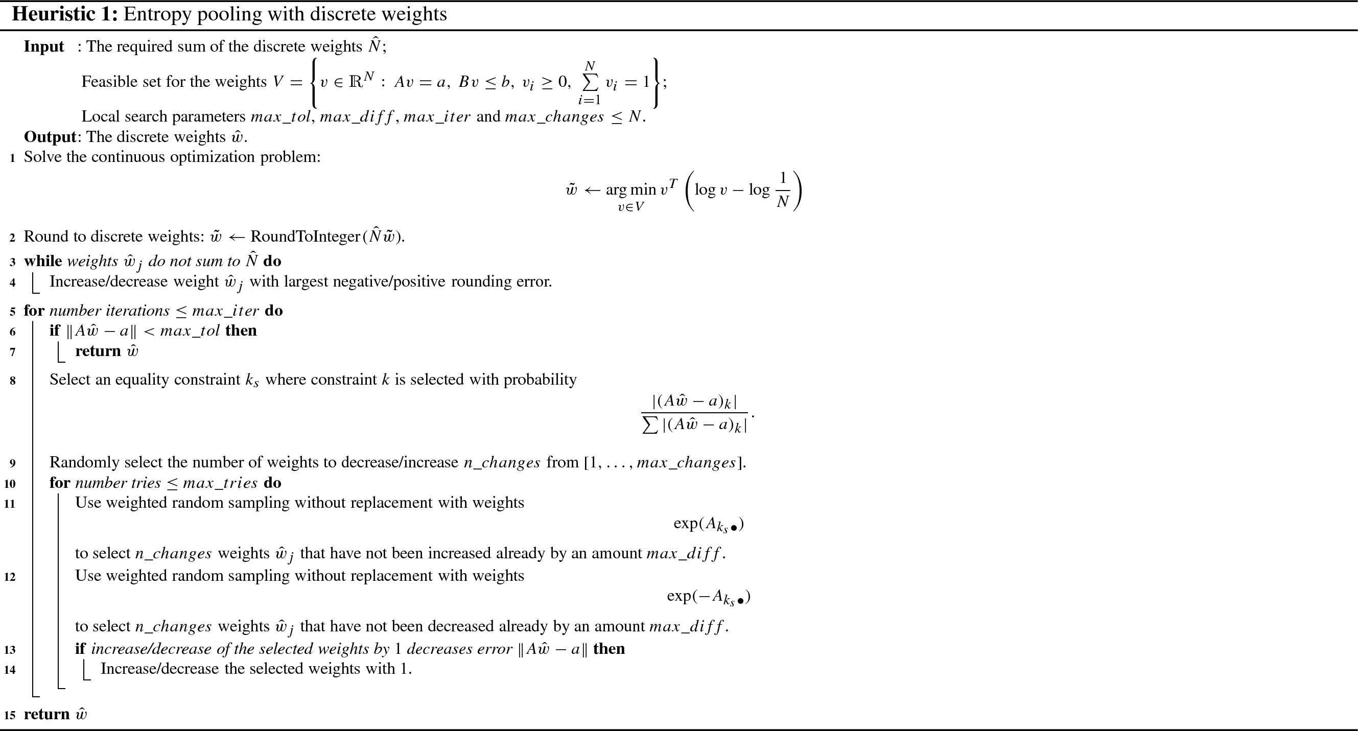Entropy Pooling with Discrete Weights in a Time-Dependent Setting ...