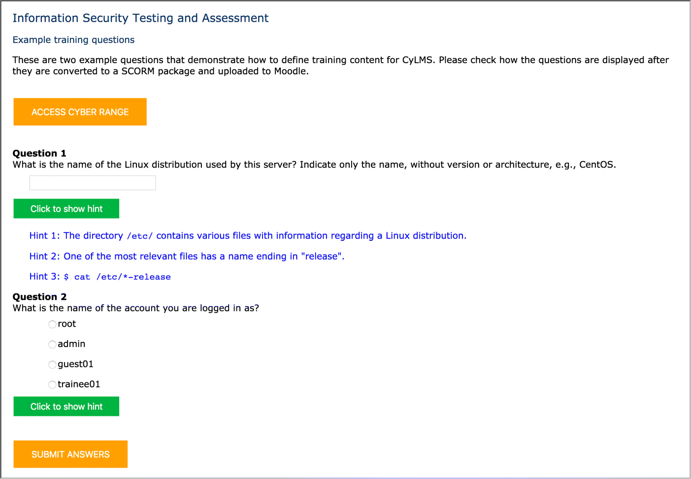 Supporting Cybersecurity Education And Training Via Lms - 